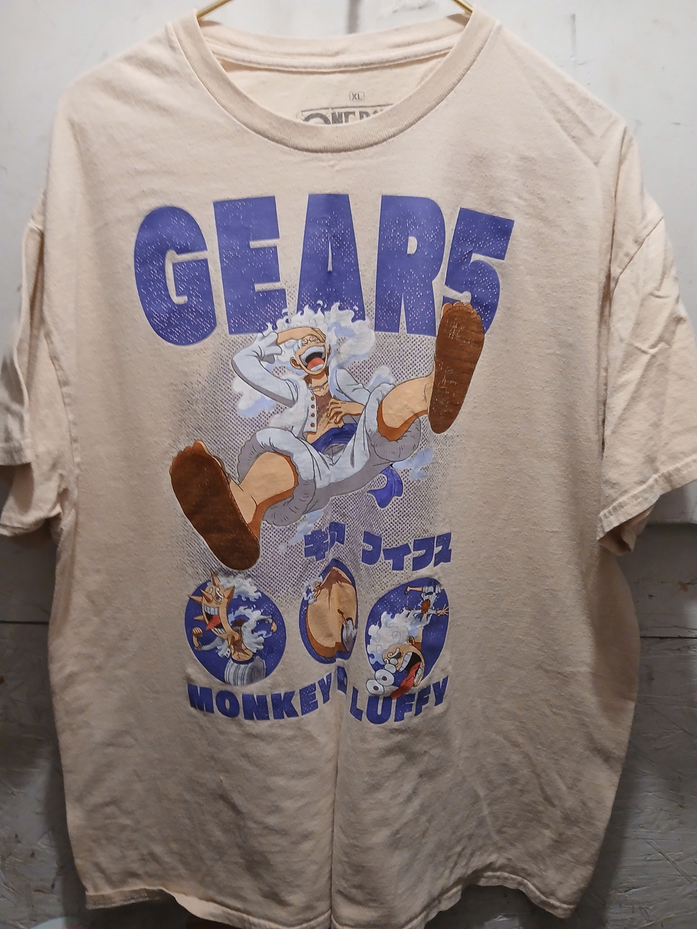 One Piece Cream Monkey Luffy Gear 5 Graphic Tee XL